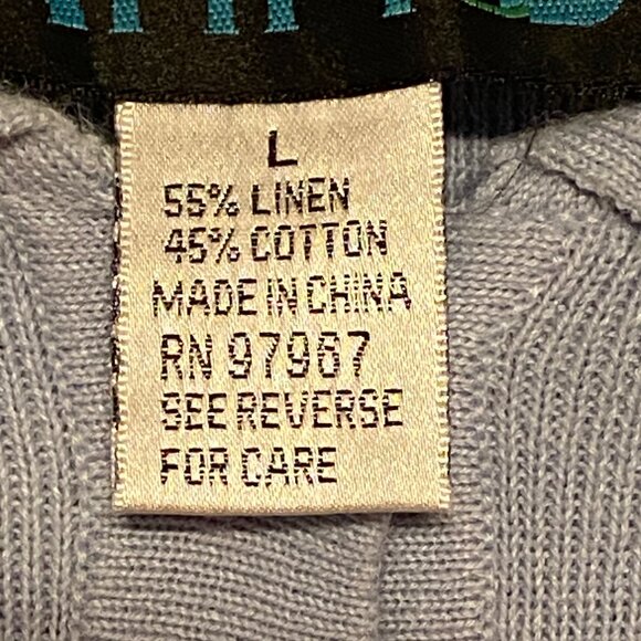 CAROL PATTERSON KNITS Sequin Embellished Sweater Ombre Cardigan Teal/Purple (L) - Picture 8 of 9